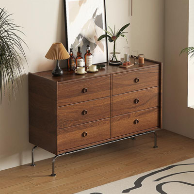 Vintage 6-Drawer Storage Cabinet Sideboard