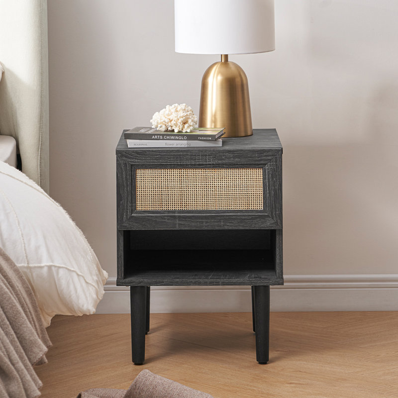 Gilus Nesting Tables with Storage, Black