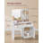 Chelly Vanity Desk With Mirror And Lights,  charging-124393854