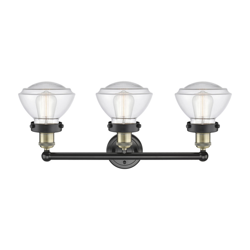 Almarosa 3 - Light Dimmable Vanity Light, Clear, Black Antique Brass