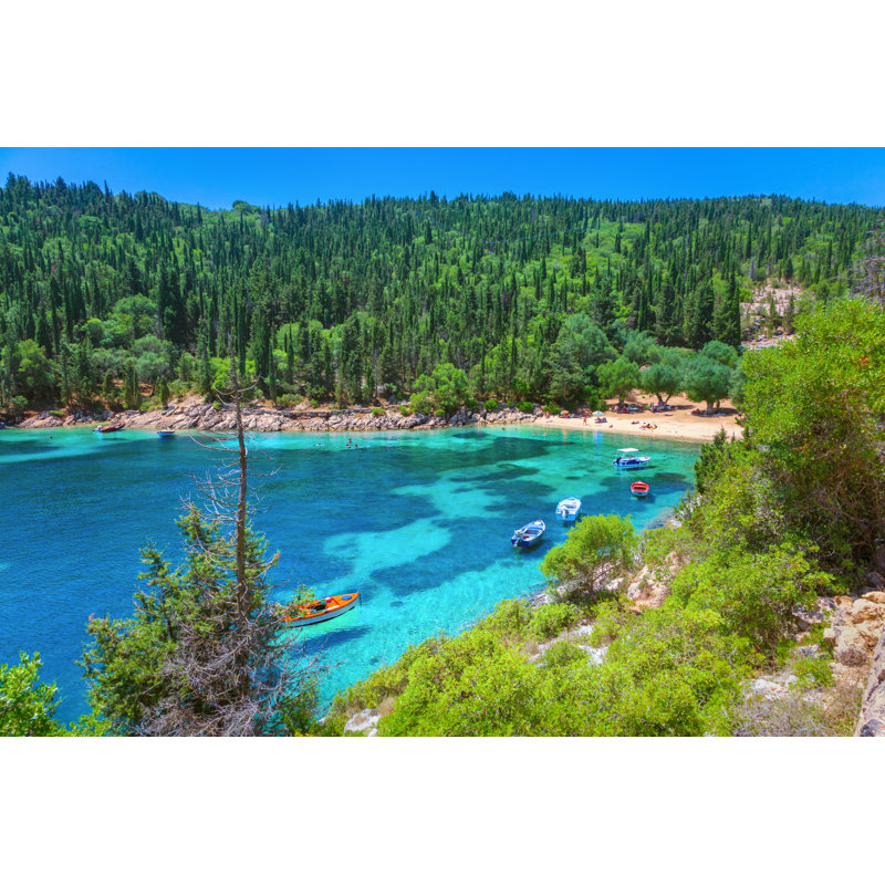 Fiskardo Beach by Adisa - Wrapped Canvas Print, 30cm H x 46cm W