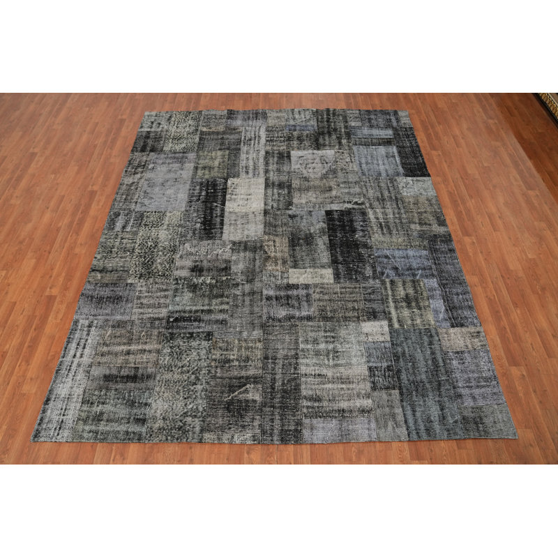 Geometric Patchwork Distressed Area Rug 8x10