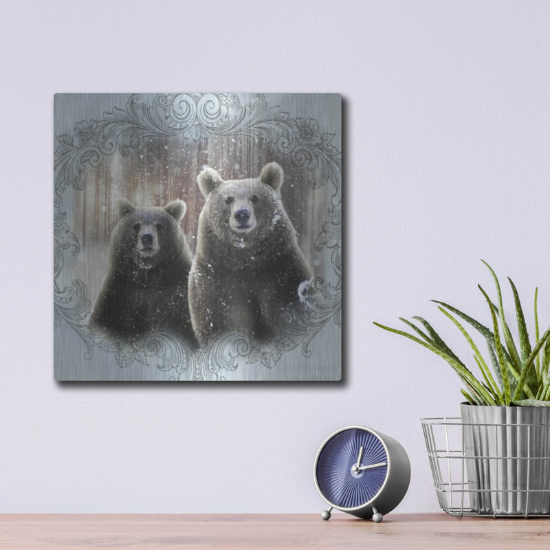 «Enchanted Winter Bears» par Bluebird Barn, H 12 po x l 12 po