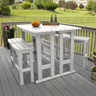 Arbnora Rectangular 4 - Person 54" Long Bar Height Dining Set