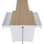 Îlot de cuisine 80 po avec table de rangement extensible, îlots de cuisine mobiles avec station de charge pour 2 à 6 ， 3 en 1, table de préparation sur roulettes pour petits espaces avec 2 tiroirs et support à vin-872539751