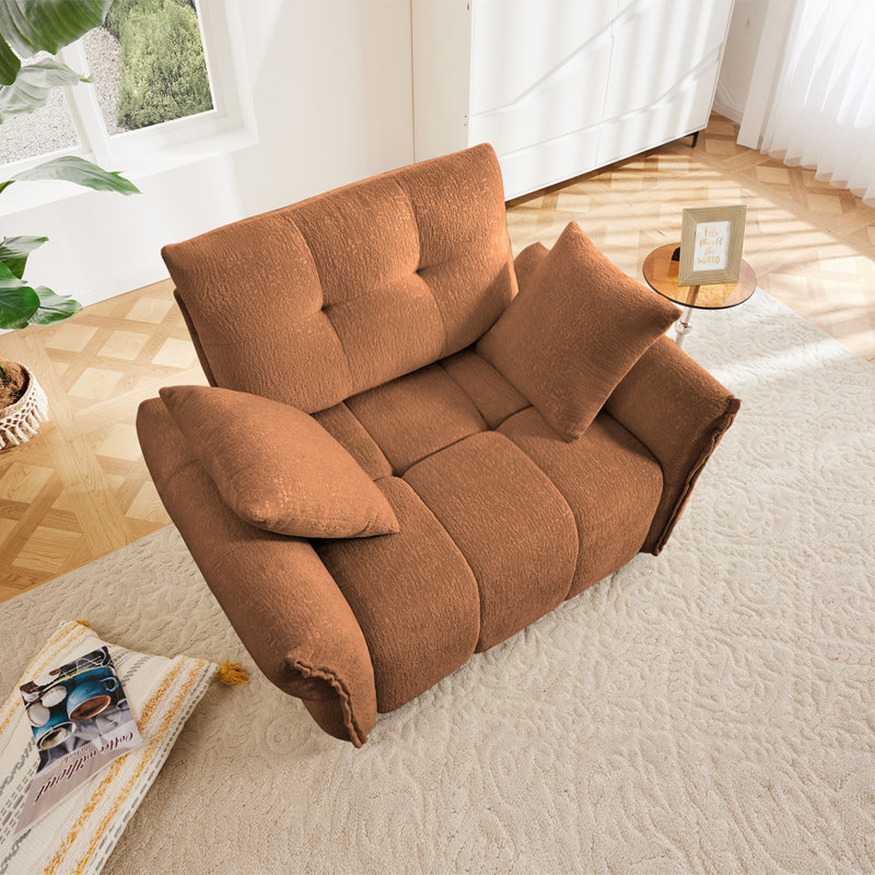 Canapé simple ergonomique de style contemporain, Orange