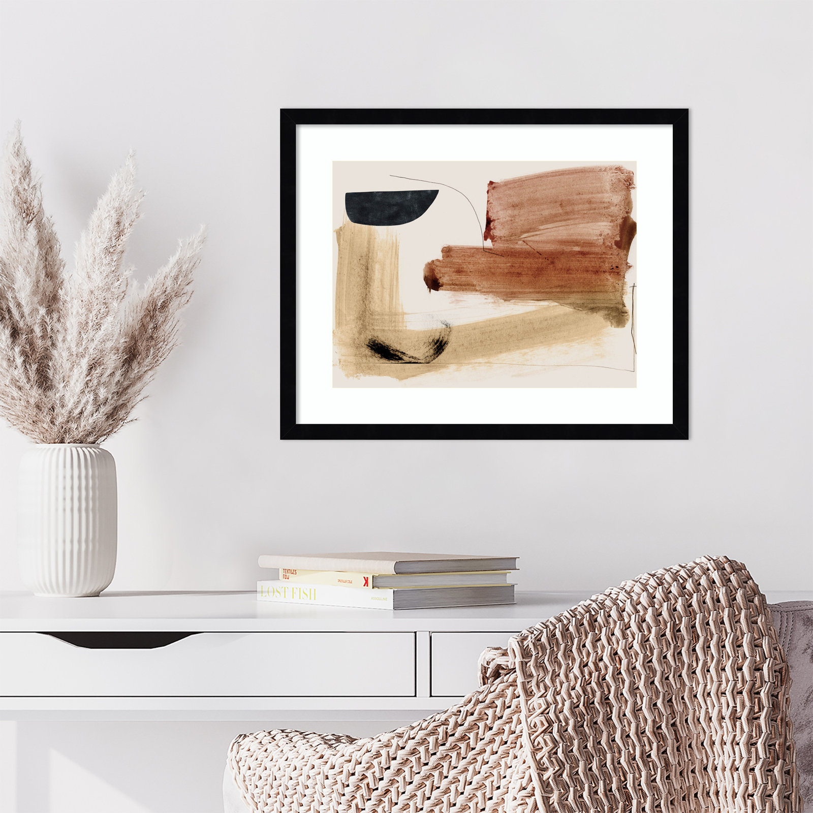 Cleve "Cooking" Print by Dan Hobday, Black, 17" H x 21" W