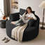 Méridienne ronde surdimensionnée de 50 po pour l'intérieur, fauteuil rembourré moderne Cloud avec siège profond, aucun assemblage requis, canapé-lit moelleux et confortable pour la lecture, le salon, la chambre à coucher-1489630269