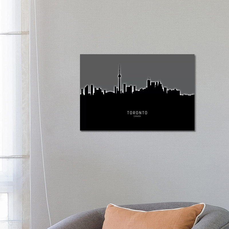 «Toronto Canada Skyline» par Michael Tompsett, impression sur toile tendue, H 18 po x l 26 po x P 1,5 po