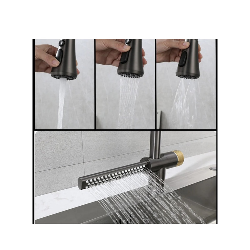 AvaMalis Pull Out Kitchen Faucet, Black