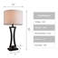 Lampes de table modernes, lampe de table transitionnelle pour le salon, lampes de chevet contemporaines