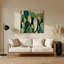 Art mural vert botanique en forme de cactus-1433085102
