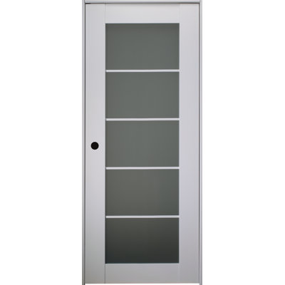 Smart Pro 5-Lite DIY-Friendly Manufactured Wood and Glass Single Prehung Interior Door
