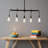 Mcaleer Industrial Style Faucet Lamp 5-Light LED Kitchen Island Linear Pendant