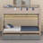 Whimsical Castle-Style Bunk Bed with Integrated Storage Drawers, Open Shelving, and Built-In LED Lighting System-1753512606