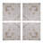 S/4 Distressed Wooden Square Wall Panels, 17.5X17.5"