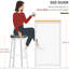 Table de bar moderne avec 3 tablettes, blanc, pour la cuisine, salle à manger près du salon 3