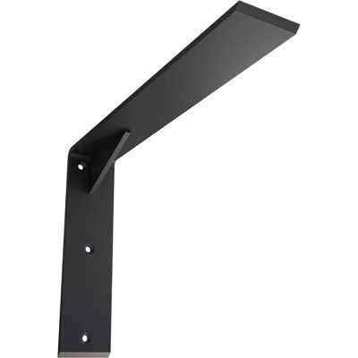 2 1/2"W x 14"D x 10"H Countertop Support Steel Heavy Duty Bracket w/ Gusset, Powder Coated Black