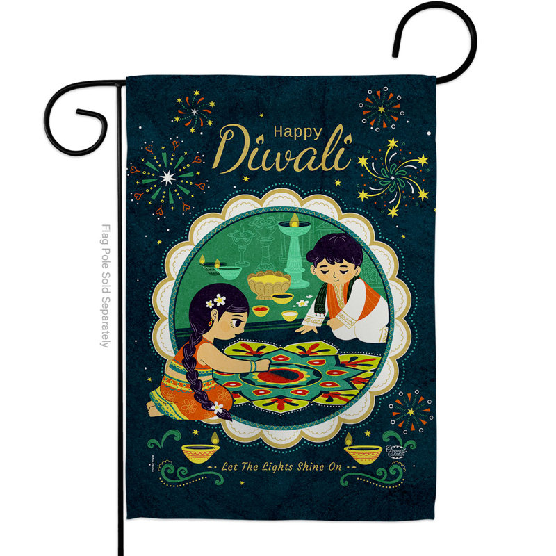 Drapeau de jardin en polyester 2 faces 1,5 pi x 1,1 pi