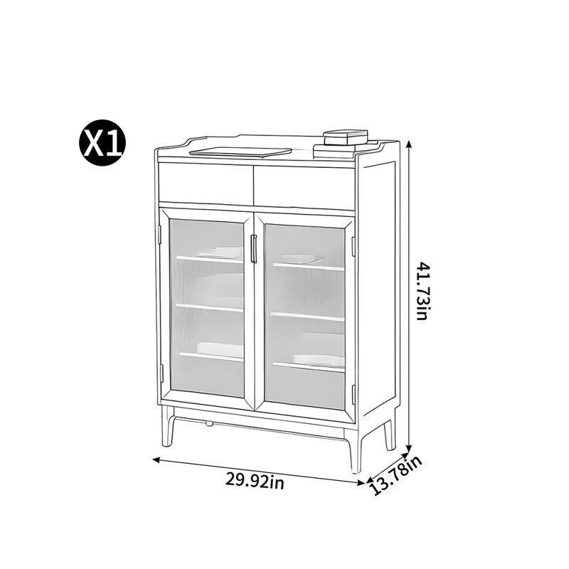 Chinese style small living room shoe cabinet
