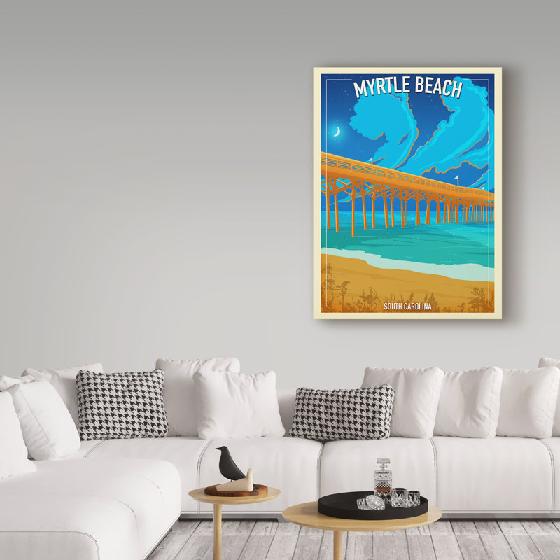 «Myrtle Beach» par Croswell, impression sur toile tendue, H 19 po x l 14 po