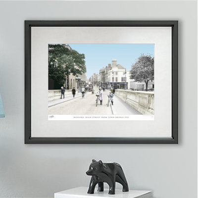 Bedford, High Street From Town Bridge 1921 - Single Picture Frame Print