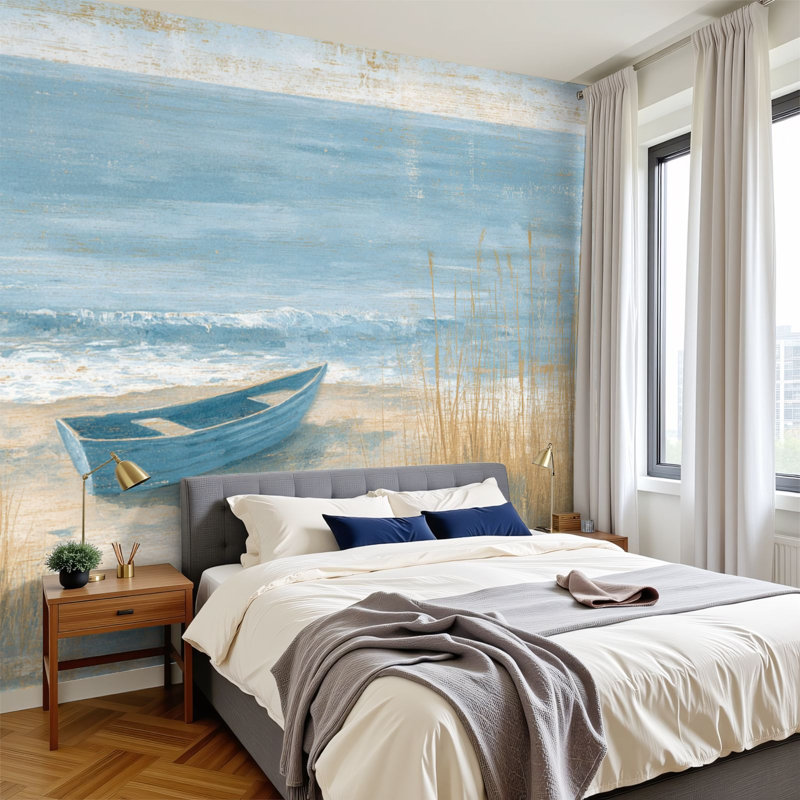Papier peint auto-adhésif rustique Calm, L 144 po x l 100 po