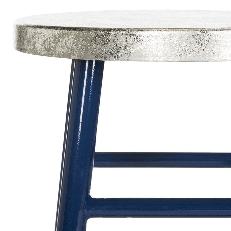 Tabouret de bar et de comptoir Amiaha, Marine, Tabouret de comptoir (assise de 24 po de hauteur), Argent
