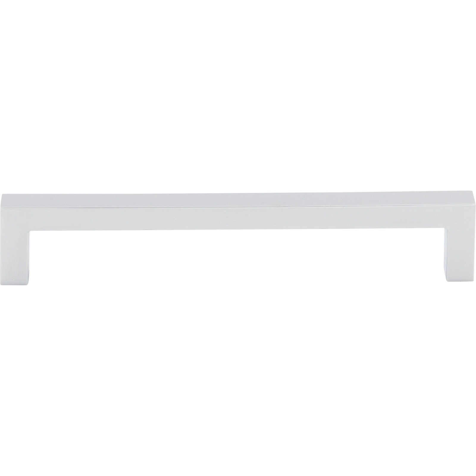 Square Bar Cabinet Pull, 6 5/16" Center to Center, Polished Chrome