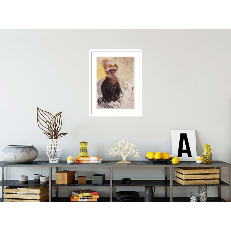 Autoportrait par Mary Cassatt - Impression sur toile, H 29,5 po x l 23,29 po