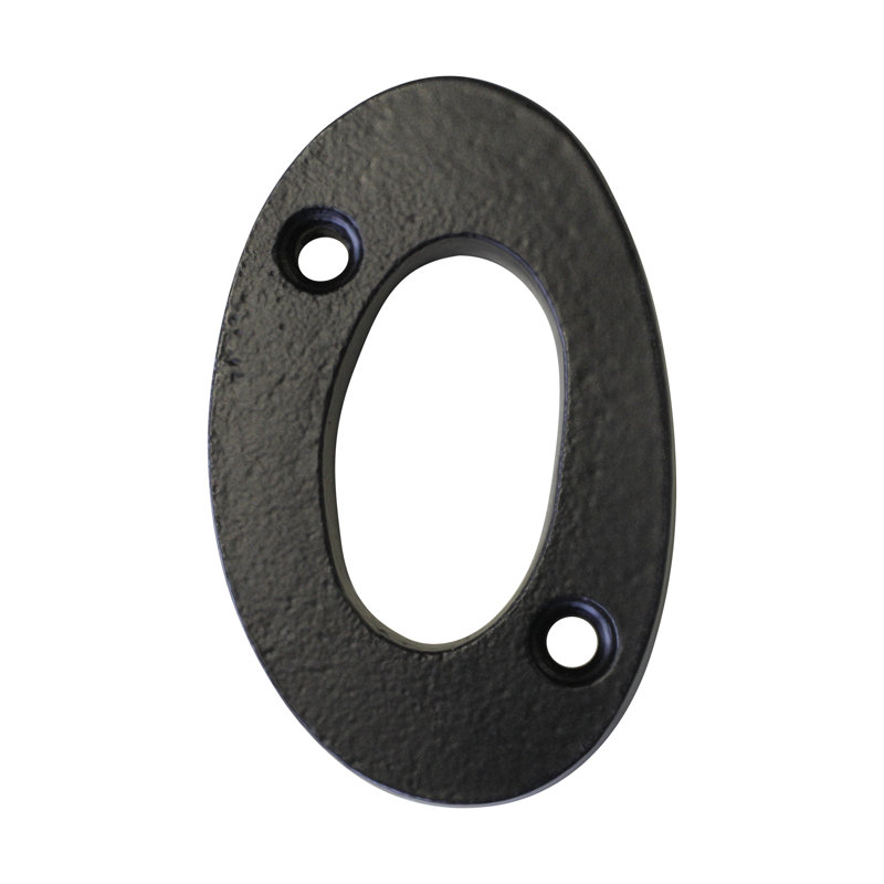 Numéro de maison 2 po, 0, Noir