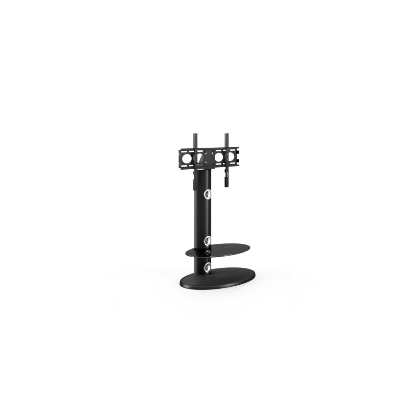 Voshell Symple Stuff Black Swivel Floor Stand Mount Greater than 50" Plasma/LCD/LED Screens with Shelving, Holds up to 40 kg.