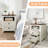 Farmhouse Nightstand with Charging Station & 2 Drawers - Modern Wood Bedside Table & End Table with Open Shelf for Bedroom, Living Room-1480507695-1480507694