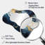 Or et bleu, peinture abstraite en marbre IV - Miroir mural unique nuage de marbre, miroir asymétrique moderne, impression d'art en métal-107247071