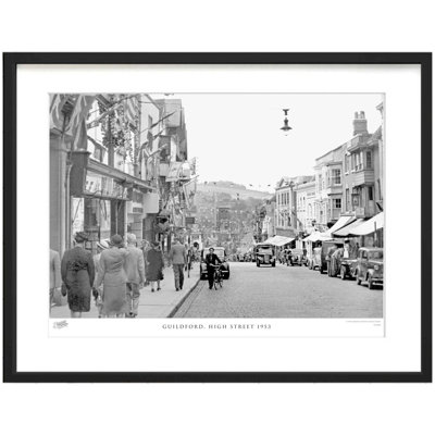 Guildford, High Street 1953 1 Piece Single Picture Frame Wall Art