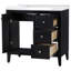 Meuble-lavabo simple 36,5 po avec plateau en marbre de culture-203855813