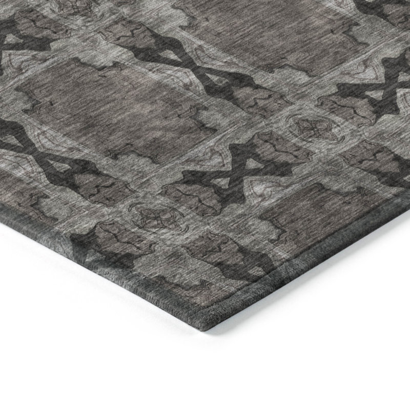 Tapis intérieur / extérieur Getchell avec envers antidérapant, Tapis de couloir 2 pi 3 po x 7 pi 6 po