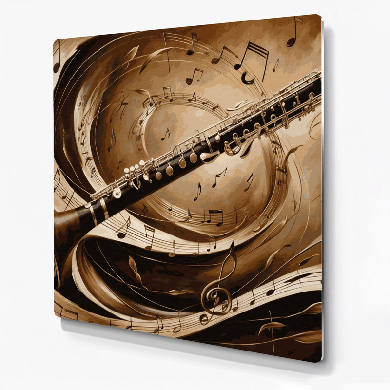 Art mural noir musique, H 12 po x l 12 po