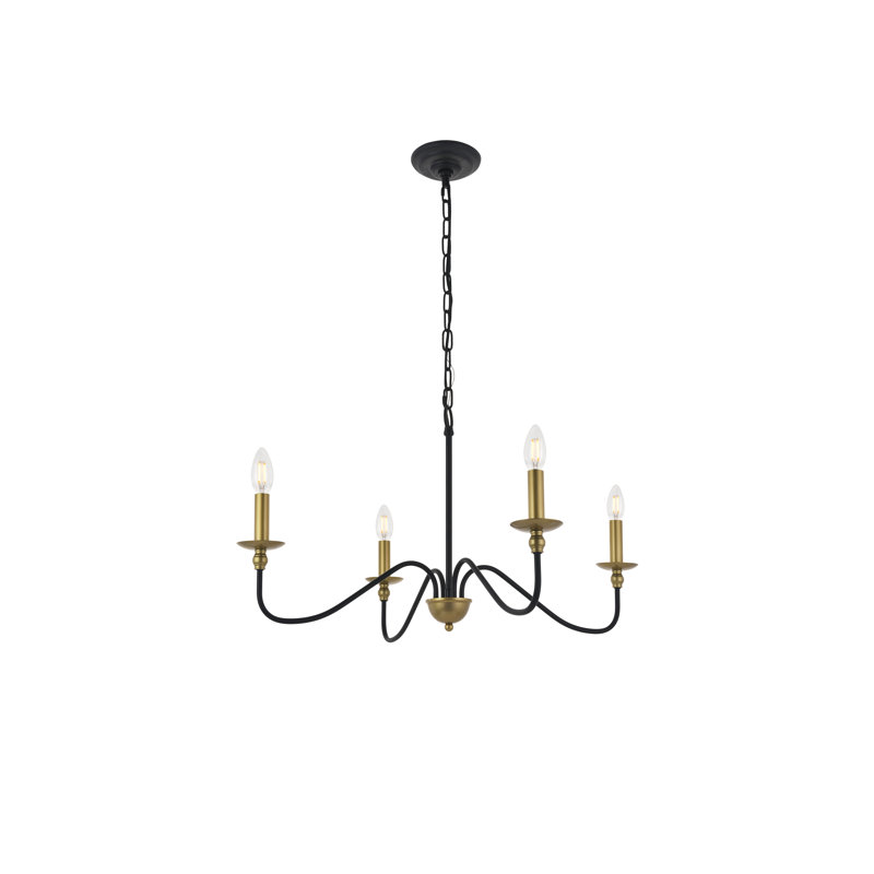 Maus Unique Pendant, 15.7" H x 30" W x 30" D, 4 Lights, Brass