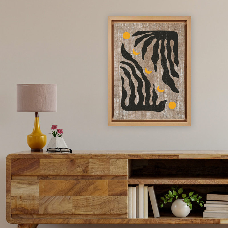 Peinture décorative sur toile, Bois, Noir, H 37,8 po x l 26 po