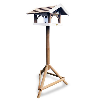 Wood Freestanding Decorative Bird Feeder