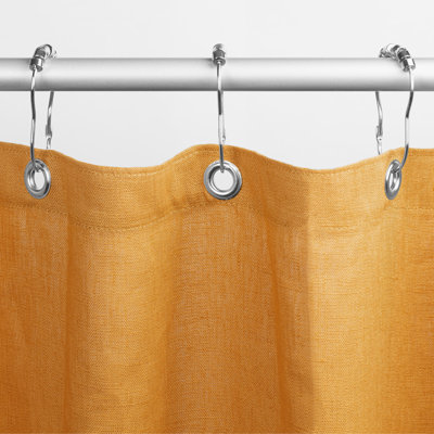 Premium Natural Linen Shower Curtain For Bathroom Décor Non-Toxic Curtain For Tub And Stall Showers