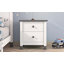 Table de chevet en bois avec deux tiroirs pour enfants, table de bout pour chambre à coucher, blanc et gris-253238723