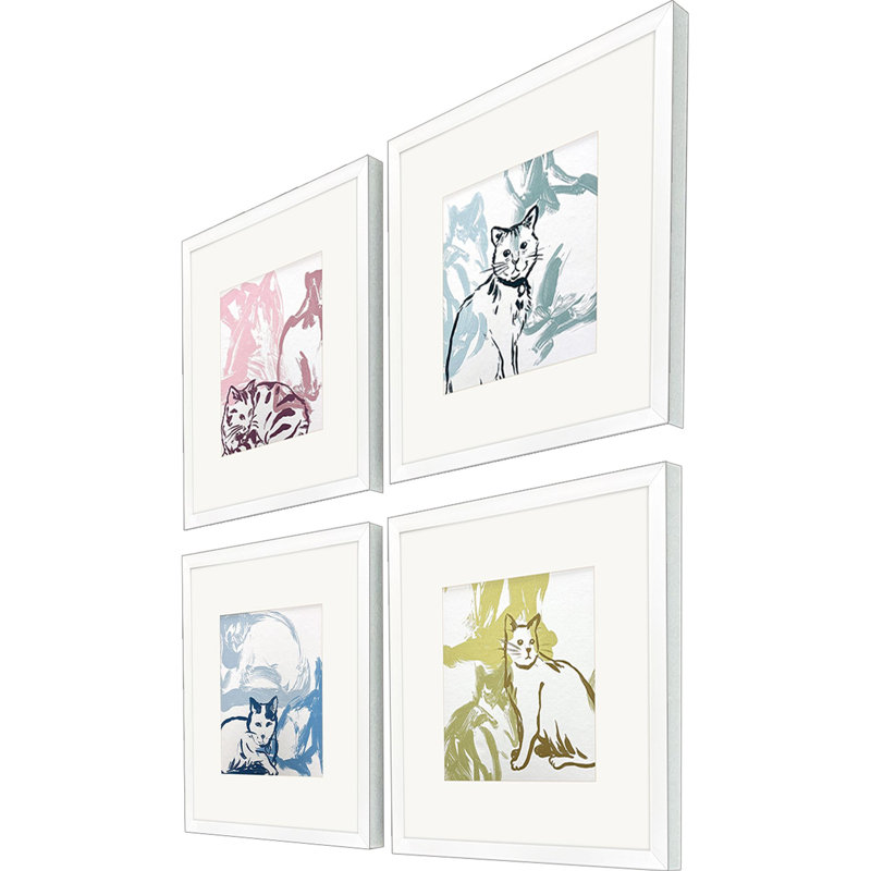 Paint Box Cats S/4 Print by Vess Propac Images