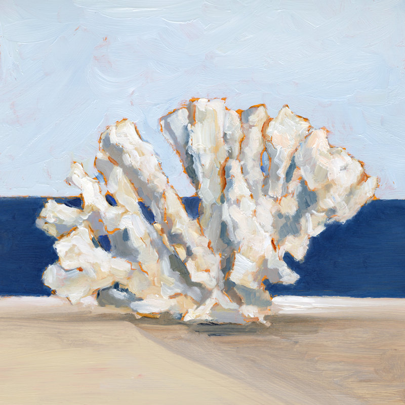 Coral by the Shore I by Ethan Harper - Wrapped Canvas Painting, 122cm H x 122cm W