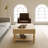 Fluted Lift-Top Coffee Table Hidden Open Storage Solid Wood Legs-443566989