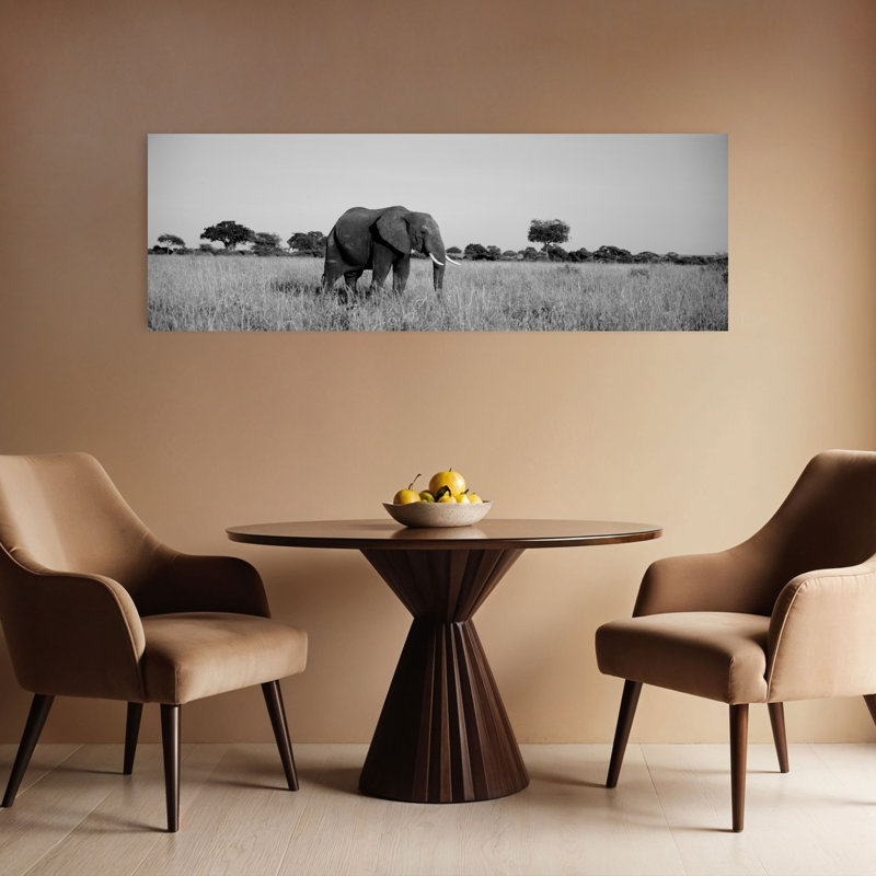Elephant Tarangire Tanzania Africa by Todd Gustafson - Wrapped Canvas Panoramic Print, 40.64 cm H x 121.92 cm W