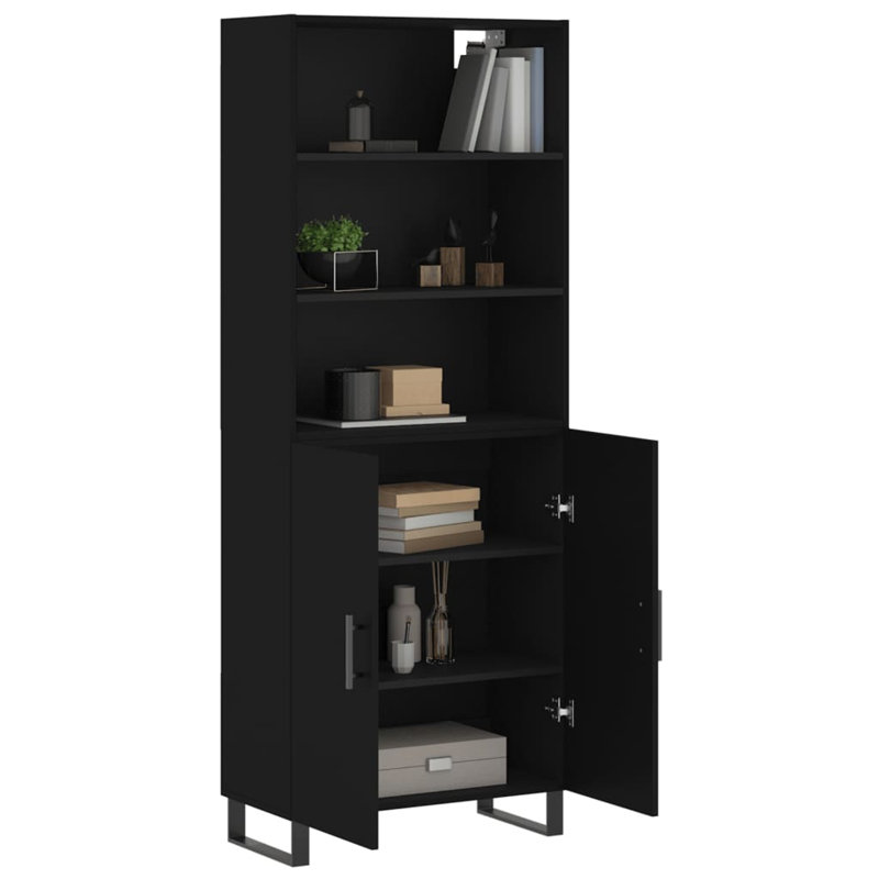 180cm H x 70cm W Standard Bookcase, Black