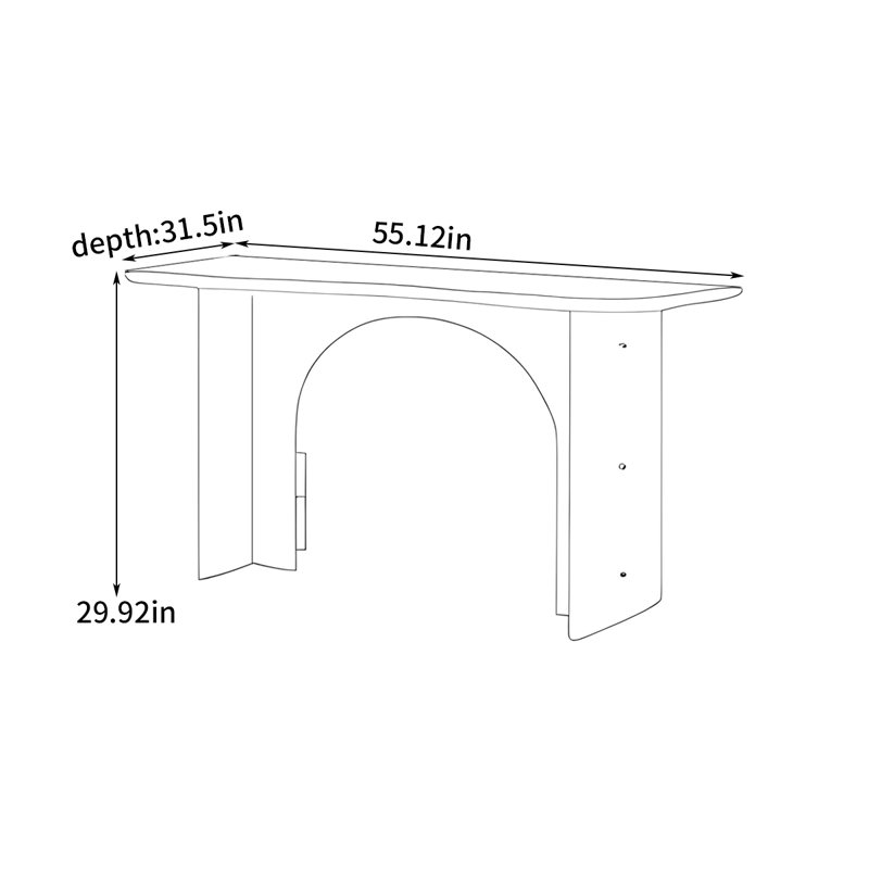 Small rectangular dining table, 29.92"H x 55.12"L x 31.5"W