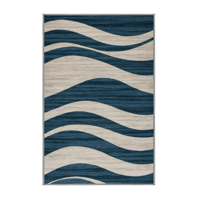  Tapis côtier lavable Wave Abstraction Elite